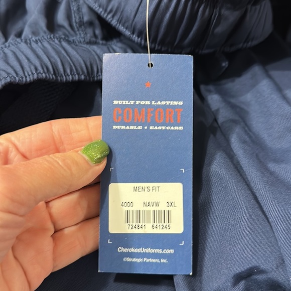 Cherokee Workwear Originals Men Navy Blue Scrubs Pant Fly Front Cargo 4000 - Picture 12 of 13